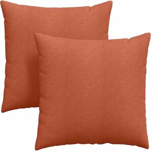 vidaXL Zitkussens 2 pcs Rood Oranje 80 x 80 cm Corduroy stof vidaXL Zitkussens 2 pcs Rood Oranje 80 x 80 cm Corduroy stof
