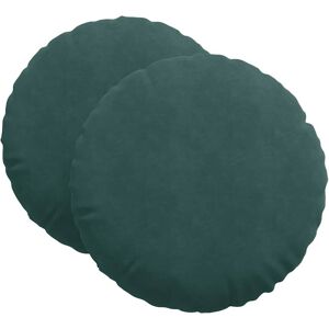 vidaXL Zitkussens 2 pcs Donkergroen Ø60 x 21 cm Fluweel vidaXL Zitkussens 2 pcs Donkergroen Ø60 x 21 cm Fluweel