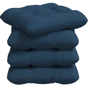 vidaXL Zitkussens 4 pcs Blauw 40 x 40 x 12 cm Stof vidaXL Zitkussens 4 pcs Blauw 40 x 40 x 12 cm Stof