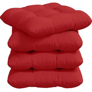 vidaXL Zitkussens 4 pcs Rood 40 x 40 x 12 cm Stof vidaXL Zitkussens 4 pcs Rood 40 x 40 x 12 cm Stof