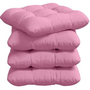 vidaXL Zitkussens 4 pcs Roze 40 x 40 x 12 cm Stof vidaXL Zitkussens 4 pcs Roze 40 x 40 x 12 cm Stof