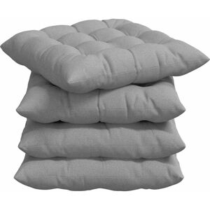 vidaXL Zitkussens 4 pcs Wolkgrijs 40 x 40 x 6 cm Stof vidaXL Zitkussens 4 pcs Wolkgrijs 40 x 40 x 6 cm Stof