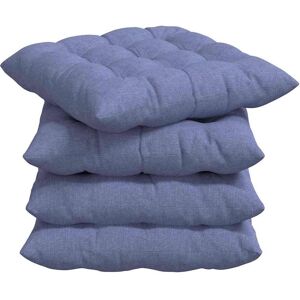vidaXL Zitkussens 4 pcs Jeans Blauw 40 x 40 x 6 cm Stof vidaXL Zitkussens 4 pcs Jeans Blauw 40 x 40 x 6 cm Stof