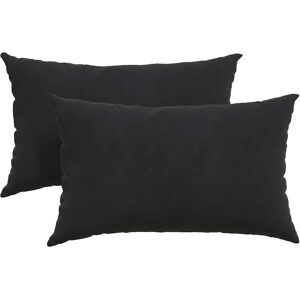 vidaXL Zitkussens 2 pcs Zwart 50 x 30 cm Corduroy stof vidaXL Zitkussens 2 pcs Zwart 50 x 30 cm Corduroy stof