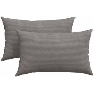 vidaXL Zitkussens 2 pcs Lichtgrijs 50 x 30 cm Corduroy stof vidaXL Zitkussens 2 pcs Lichtgrijs 50 x 30 cm Corduroy stof