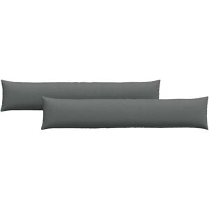 vidaXL Zitkussens 2 pcs Donkergrijs 200 x 40 cm Stof vidaXL Zitkussens 2 pcs Donkergrijs 200 x 40 cm Stof