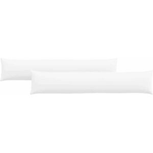 vidaXL Zitkussens 2 pcs Wit 200 x 40 cm Stof vidaXL Zitkussens 2 pcs Wit 200 x 40 cm Stof