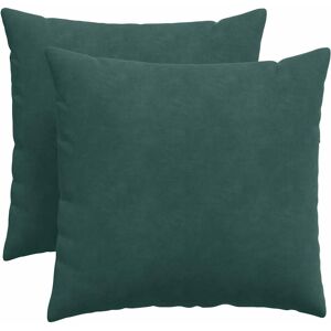 vidaXL Zitkussens 2 pcs Donkergroen 50 x 50 cm Corduroy stof vidaXL Zitkussens 2 pcs Donkergroen 50 x 50 cm Corduroy stof