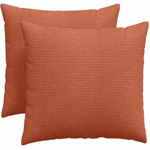 vidaXL Zitkussens 2 pcs Rood Oranje 50 x 50 cm Corduroy stof vidaXL Zitkussens 2 pcs Rood Oranje 50 x 50 cm Corduroy stof