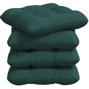 vidaXL Zitkussens 4 pcs Donkergroen 40 x 40 x 12 cm Stof vidaXL Zitkussens 4 pcs Donkergroen 40 x 40 x 12 cm Stof