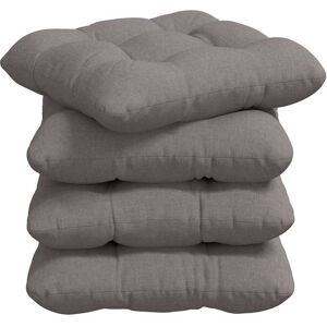 vidaXL Zitkussens 4 pcs Taupe 40 x 40 x 12 cm Stof vidaXL Zitkussens 4 pcs Taupe 40 x 40 x 12 cm Stof