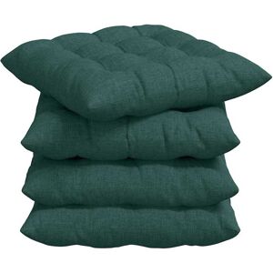 vidaXL Zitkussens 4 pcs Donkergroen 40 x 40 x 6 cm Stof vidaXL Zitkussens 4 pcs Donkergroen 40 x 40 x 6 cm Stof
