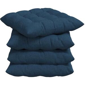 vidaXL Zitkussens 4 pcs Blauw 40 x 40 x 6 cm Stof vidaXL Zitkussens 4 pcs Blauw 40 x 40 x 6 cm Stof