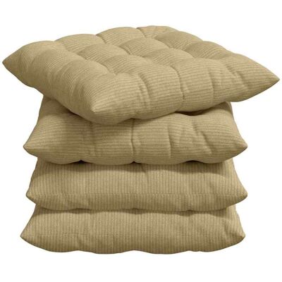 vidaXL Zitkussens 4 st Corduroy stof Grijs Groen 40 x 40 x 6 cm vidaXL Zitkussens 4 st Corduroy stof Grijs Groen 40 x 40 x 6 cm