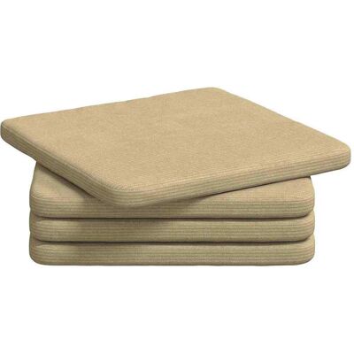 vidaXL Zitkussens 4 st Corduroy stof Grijs Groen 40 x 40 x 3 cm vidaXL Zitkussens 4 st Corduroy stof Grijs Groen 40 x 40 x 3 cm
