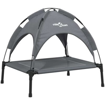 vidaXL Hondenmand met luifel oxford stof en staal antracietkleurig vidaXL Hondenmand met luifel oxford stof en staal antracietkleurig
