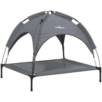 vidaXL Hondenmand met luifel oxford stof en staal antracietkleurig vidaXL Hondenmand met luifel oxford stof en staal antracietkleurig