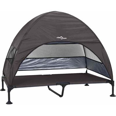 vidaXL Verheven Hondenbed 127 x 81 x 108 cm Stof en Staal Bruin vidaXL Verheven Hondenbed 127 x 81 x 108 cm Stof en Staal Bruin