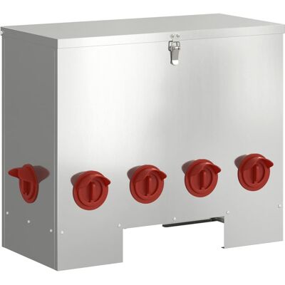vidaXL Kippenvoerbak zilver 60,5 x 29 x 51 cm 25 kg vidaXL Kippenvoerbak zilver 60,5 x 29 x 51 cm 25 kg