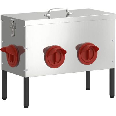 vidaXL Kippenvoerbak Zilver 42 x 20,5 x 33 cm 15 kg Gegevens staal vidaXL Kippenvoerbak Zilver 42 x 20,5 x 33 cm 15 kg Gegevens staal