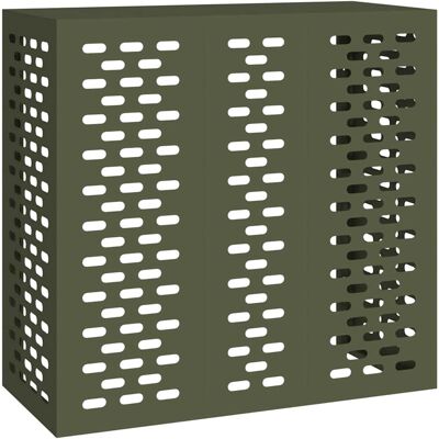 vidaXL Air Conditioner Hoes Olijfgroen 110 x 50 x 105 cm Staal vidaXL Air Conditioner Hoes Olijfgroen 110 x 50 x 105 cm Staal