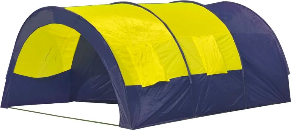 vidaXL Polyester Kampeertent 6-persoons (blauw/geel)