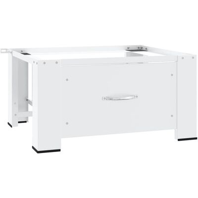 vidaXL Wasmachineverhoger met lade wit vidaXL Wasmachineverhoger met lade wit