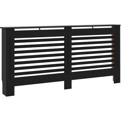 vidaXL Radiatorombouw 172x19x81,5 cm MDF zwart vidaXL Radiatorombouw 172x19x81,5 cm MDF zwart