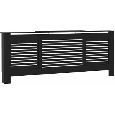 vidaXL Radiatorombouw 205 cm MDF zwart vidaXL Radiatorombouw 205 cm MDF zwart