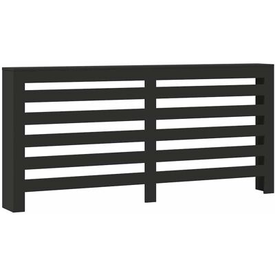vidaXL Radiatorombouw 175x20x82 cm bewerkt hout zwart vidaXL Radiatorombouw 175x20x82 cm bewerkt hout zwart