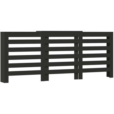 vidaXL Radiatorombouw 205x21,5x83,5 cm bewerkt hout zwart vidaXL Radiatorombouw 205x21,5x83,5 cm bewerkt hout zwart