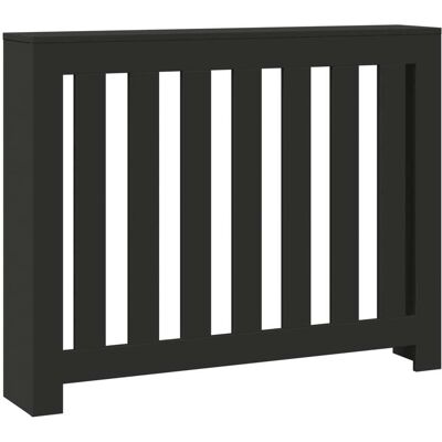 vidaXL Radiatorombouw 104x20x82 cm bewerkt hout zwart vidaXL Radiatorombouw 104x20x82 cm bewerkt hout zwart