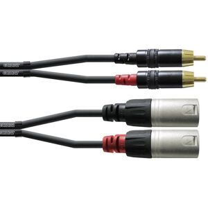Cordial CFU 6 MC Audio Adapterkabel [2x XLR-stekker - 2x Cinch-stekker] 6.00 m Zwart