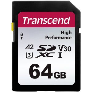 Transcend 330S SDXC-kaart 64 GB Class 10, UHS-I, UHS-Class 3 A2-vermogensstandaard