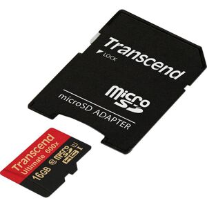Transcend Ultimate (600x) microSDHC-kaart 16 GB Class 10, UHS-I Incl. SD-adapter