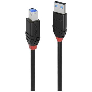 LINDY USB-kabel USB 3.2 Gen1 (USB 3.0 / USB 3.1 Gen1) USB-A stekker, USB-B stekker 10.00 m Zwart 43227