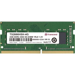 Transcend Werkgeheugenmodule voor laptop DDR4 4 GB 1 x 4 GB Non-ECC 2666 MHz 260-pins SO-DIMM CL19 TS2666HSH-4G