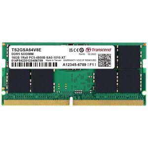 Transcend Werkgeheugenset voor laptop DDR5 16 GB 2 x 8 GB 4800 MHz 262-pins SO-DIMM CL40 TS2GSA64V8E