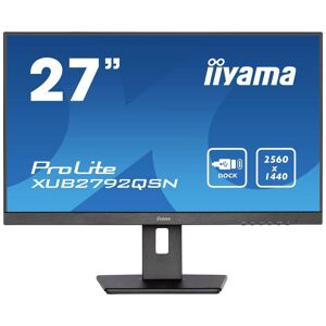 Iiyama PROLITE XUB2792QSN-B5 LED-monitor Energielabel E (A - G) 68.6 cm (27 inch) 2560 x 1440 Pixel 16:9 4 ms HDMI, DisplayPort, USB-C®, USB, RJ45 IPS LED