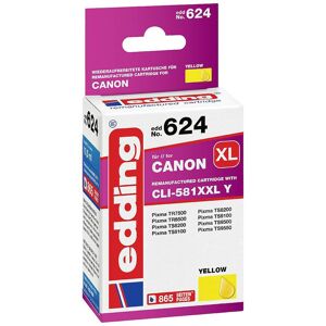 Edding Inktcartridge vervangt Canon CLI-581Y XXL Compatibel Geel EDD-624 18-624