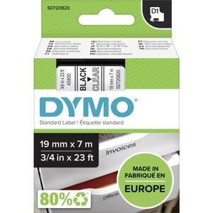 DYMO Labeltape DYMO D1 45800 Tapekleur: Transparant Tekstkleur:Zwart 19 mm 7 m