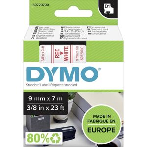 DYMO Labeltape DYMO D1 40915 Tapekleur: Wit Tekstkleur:Rood 9 mm 7 m