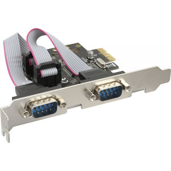 InLine PCIe kaart naar 2x Serieel Dsub 9P