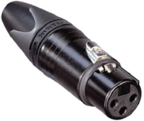 Neutrik Soldeerbare XLR 3-pin stekker (v) - Zwart