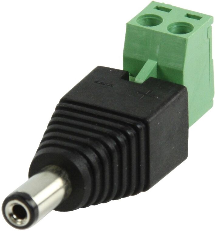 König Male DC-plug adapter met kroonsteen