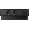 Filex Power Desk UP tweevoudige stekkerdoos met 2 USB oplaadpoorten Zwart