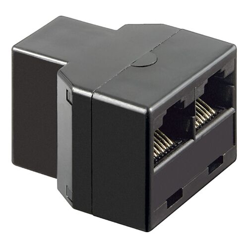 Goobay ISDN Splitter - RJ45 (v) - 2x RJ45 (v) - UTP - 8P8C - Zwart