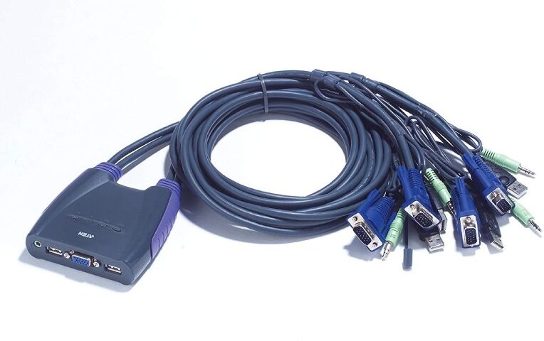 Aten CS64US 4-Poorts VGA+USB KVM Switch met audio