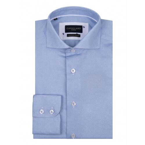 Cavallaro Shirt alfonso slim Blauw Small Male