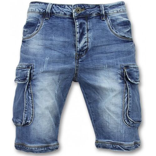 Enos Korte spijkerbroek shorts spijker Blauw 36 Male